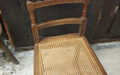 Chaises paille 6 pièces
