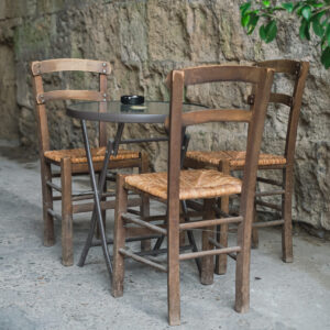 Set de 4 chaises bistrot en bois