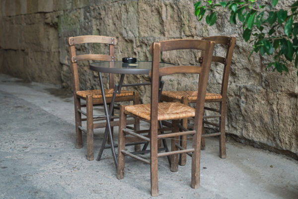 Set de 4 chaises bistrot en bois